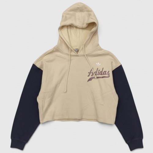 Adidas Originals Γυναικείο Φούτερ με Κουκούλα Μπεζ / Pre Owned